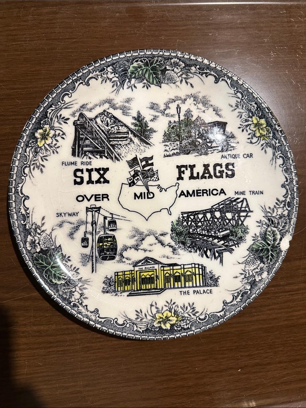 Six Flags Decorative Plate